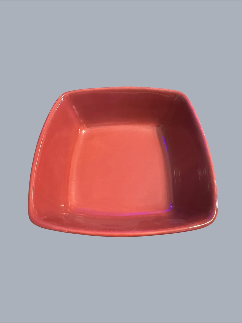 Longaberger Woven Traditions Paprika Square Serving Bowl Pottery USA